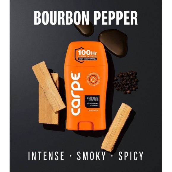 Carpe Bourbon Pepper Men's AntiperspirantDeodorant 100Hr Sweat ControlNEW/SEALED - Picture 2 of 2